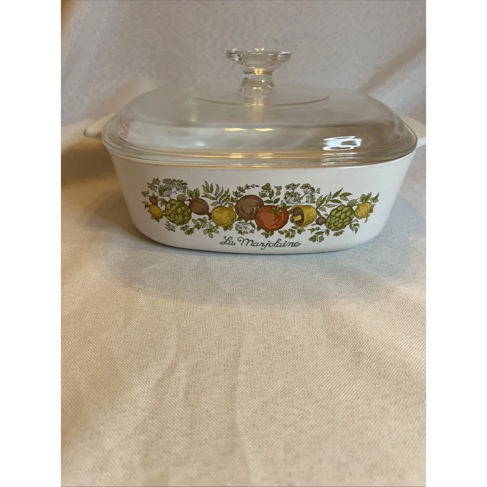 Vintage Corning Ware Spice Of Life La Marjolaine A-2-B 2 Qt Casserole Dish & Lid